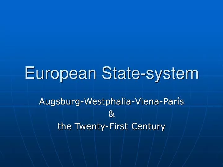 european state system n.