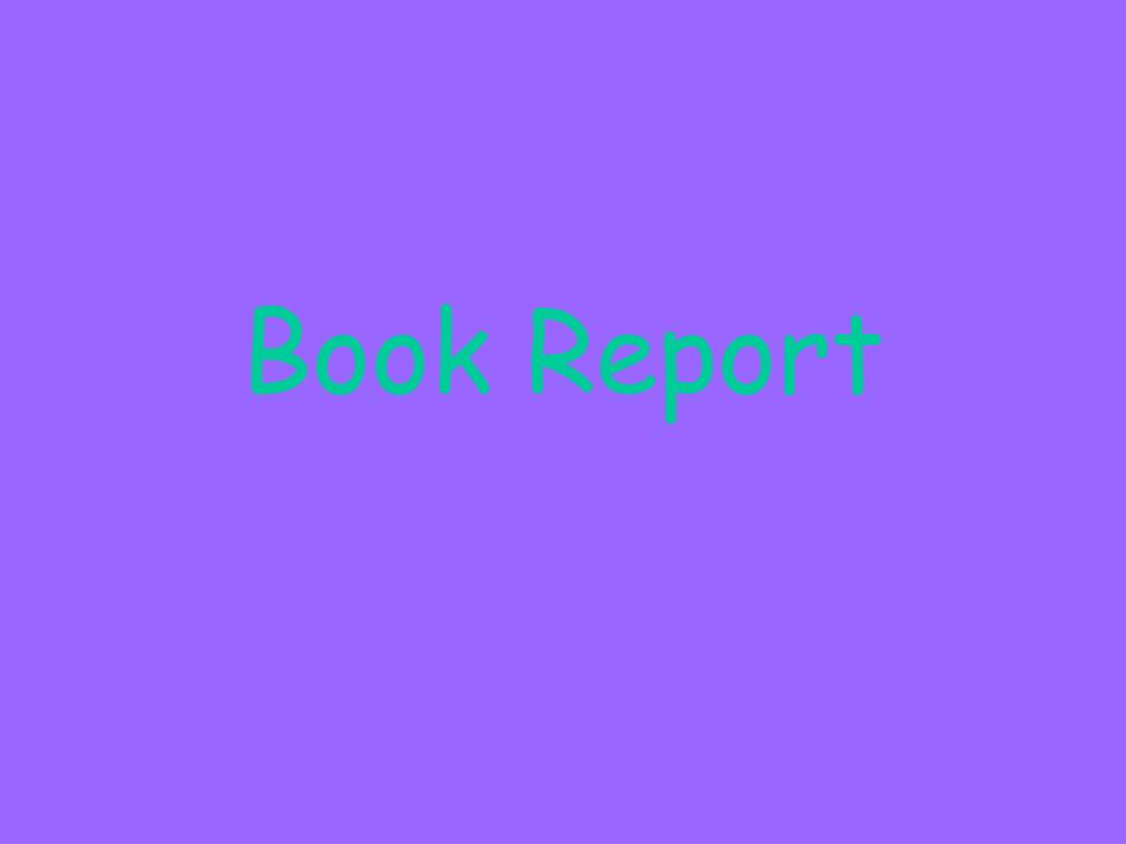 book report powerpoint