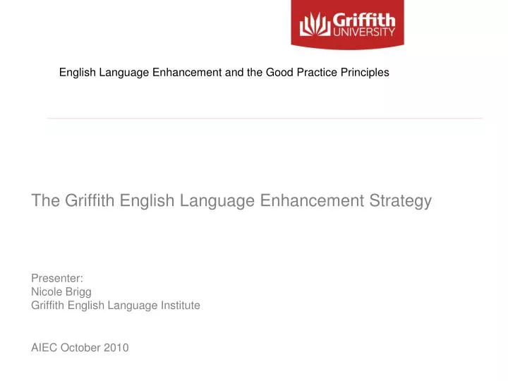Griffith university english help