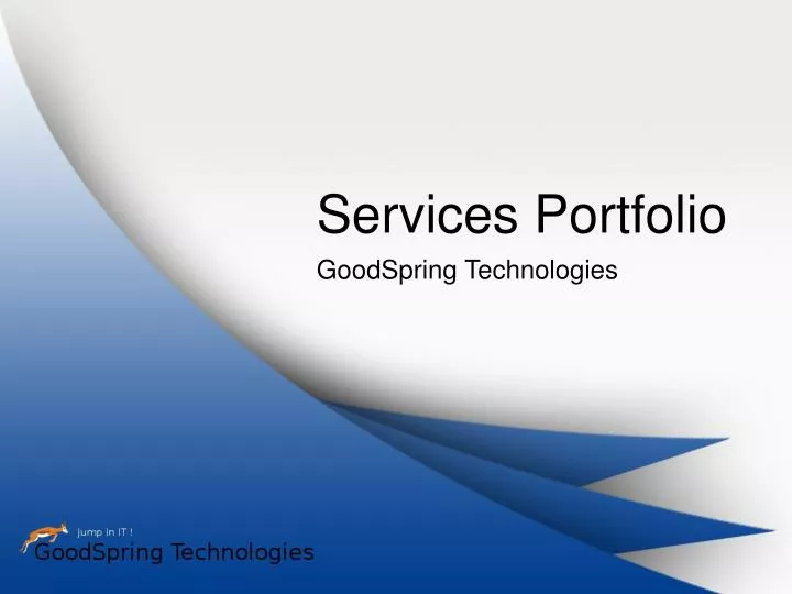 services portfolio n.