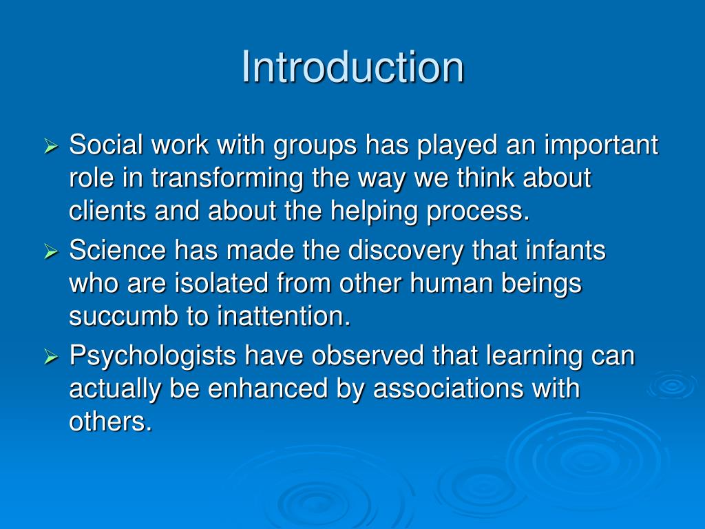 introduction to social work presentation