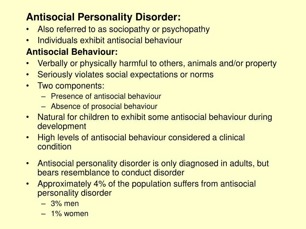 Ppt Antisocial Personality Disorder Powerpoint