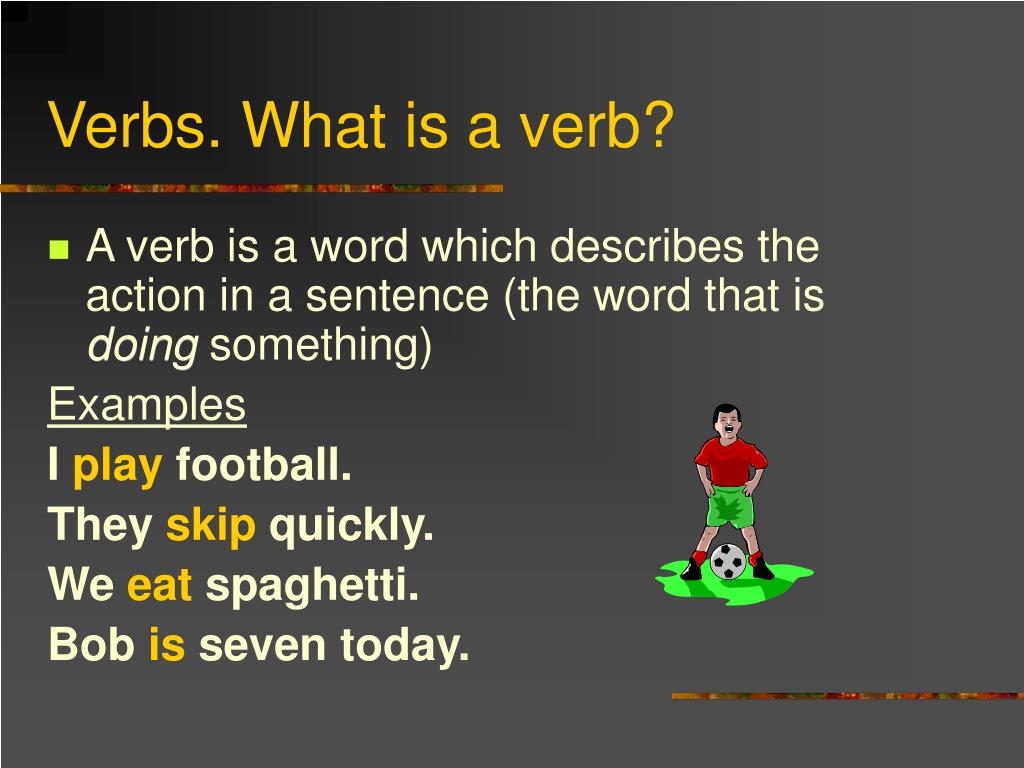 presentation example verbs
