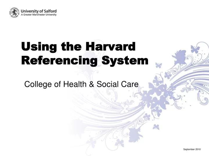 using the harvard referencing system n.