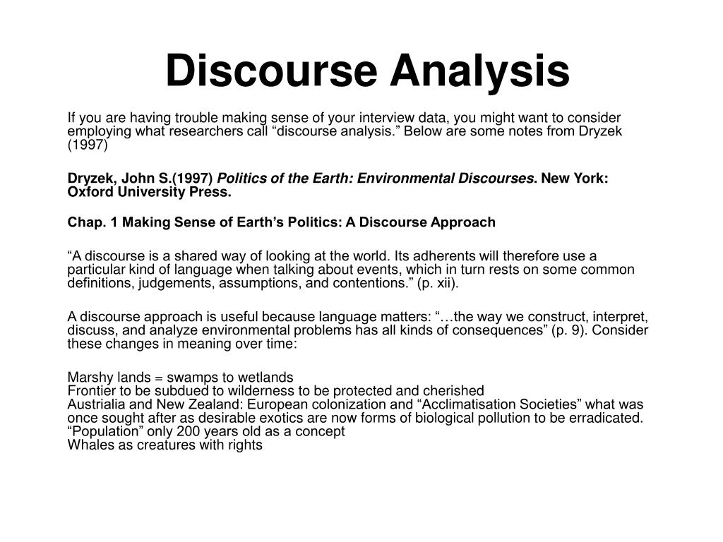 literature review discourse analysis