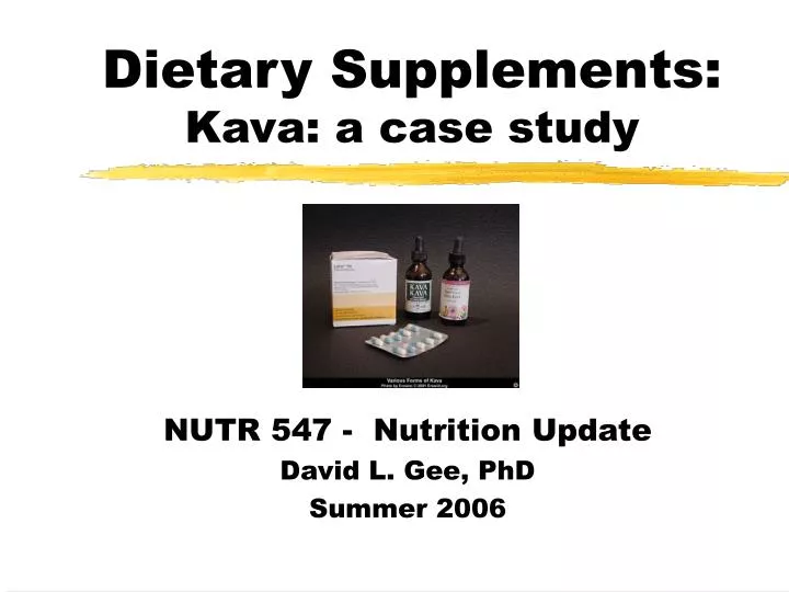 dietary supplements kava a case study n.