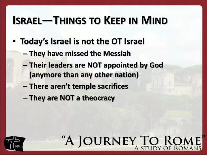 israel things to keep in mind n.