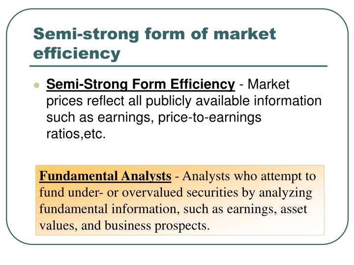 ppt corporate financing and market efficiency powerpoint strong form efficiency