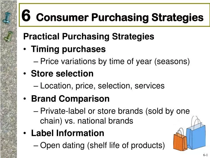 6 consumer purchasing strategies n.