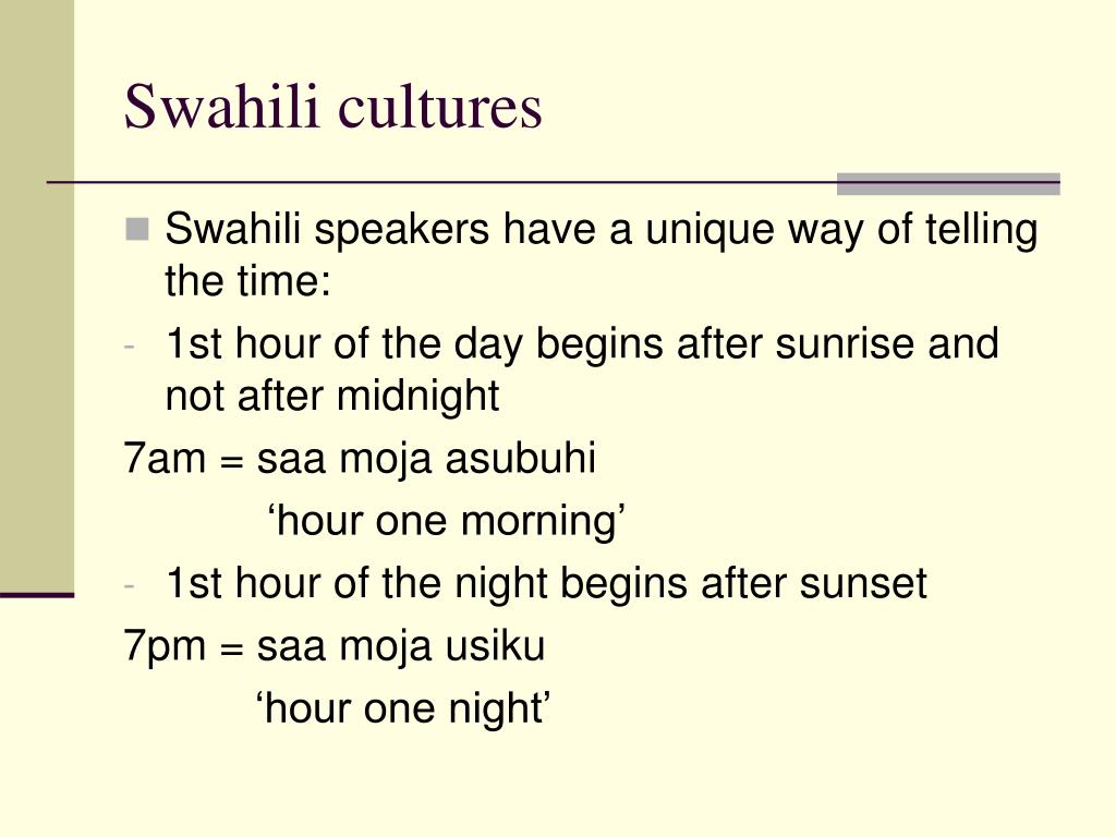 presentation meaning in swahili