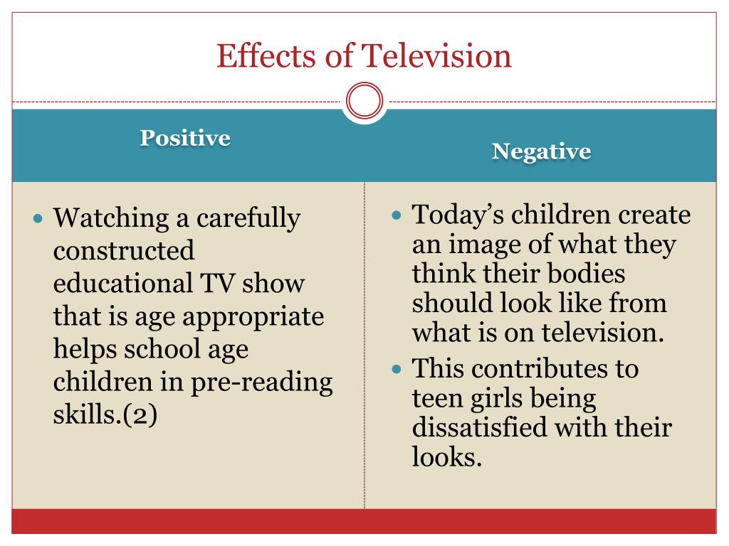 positive and negative effects of television on society
