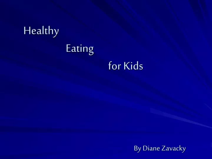 healthy eating for kids n.