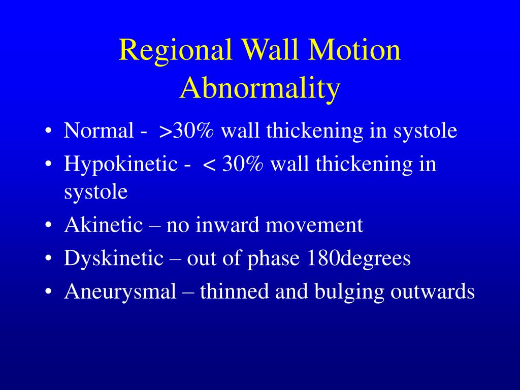 Wall Motion Abnormality