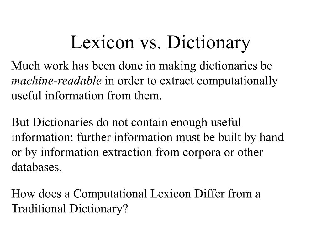what is lexicon annotation
