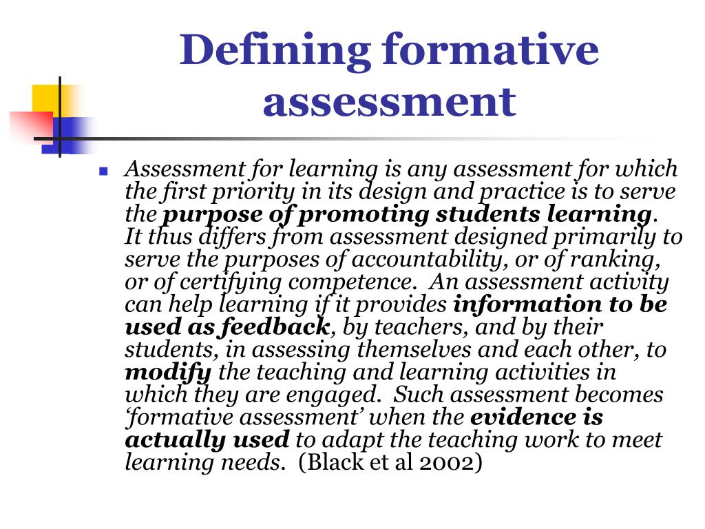 formative assessment definition in research