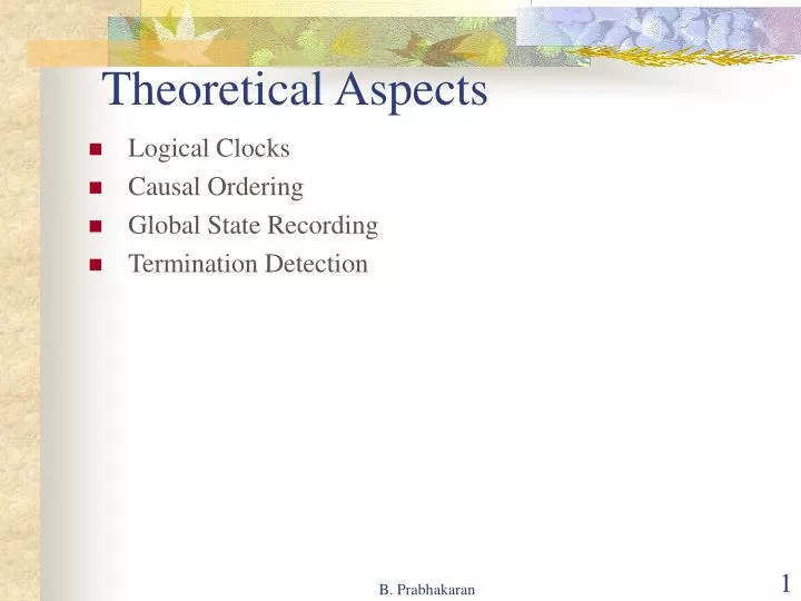 theoretical aspects n.