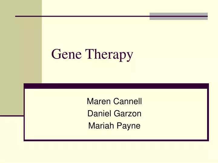 gene therapy n.