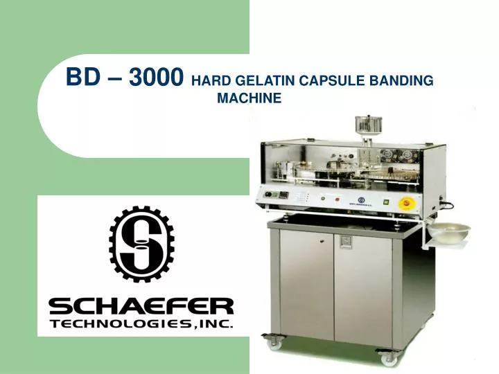 bd 3000 hard gelatin capsule banding machine n.