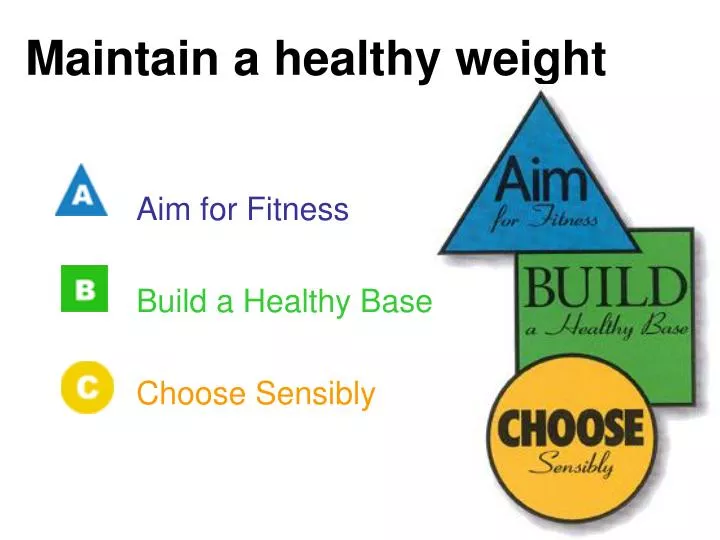 maintain a healthy weight n.