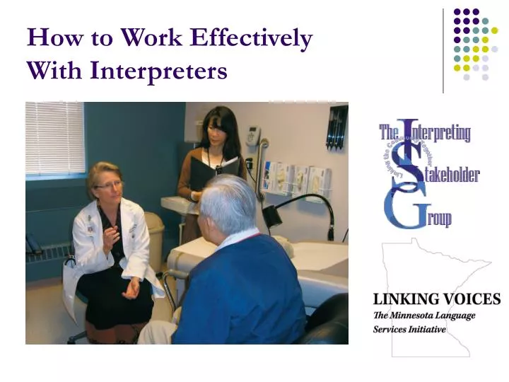 how to work effectively with interpreters n.