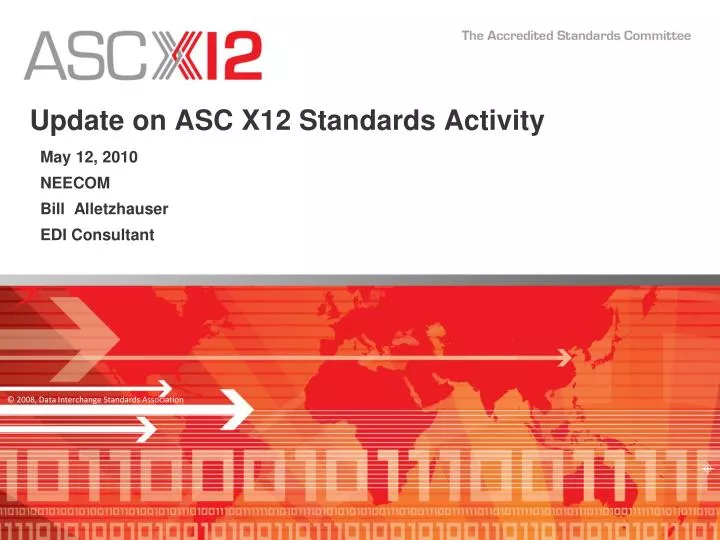 update on asc x12 standards activity n.