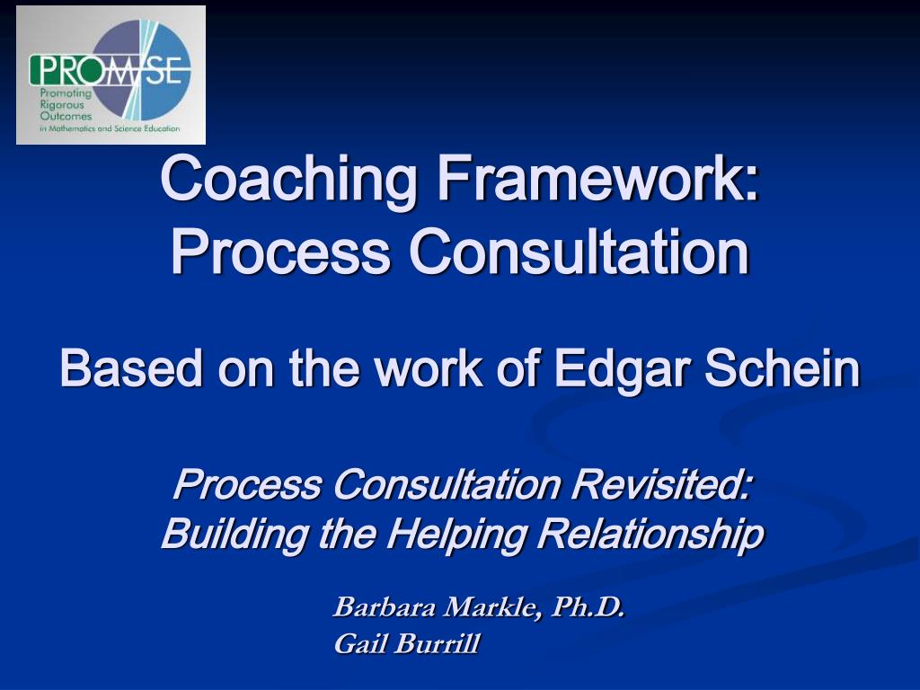 PPT - Coaching Framework: Process Consultation Based on the work of ...