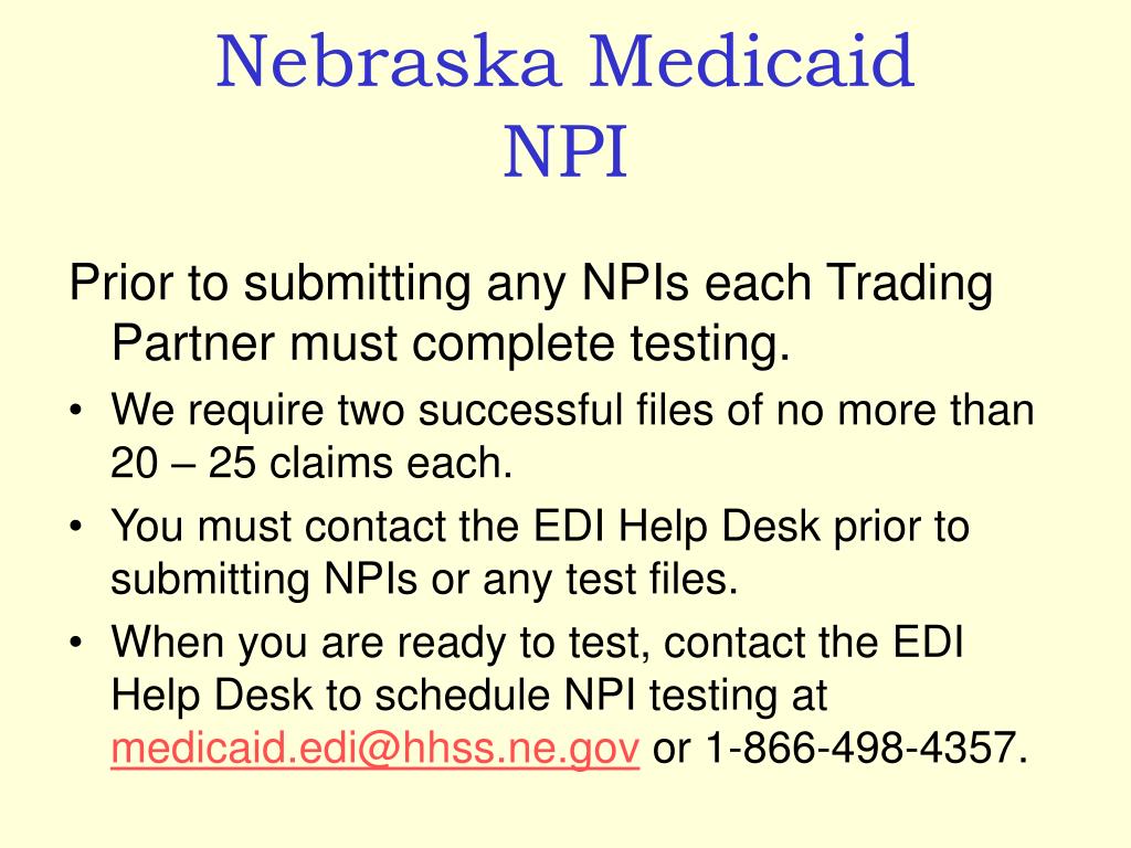 PPT Nebraska Medicaid NPI PowerPoint Presentation, free download ID