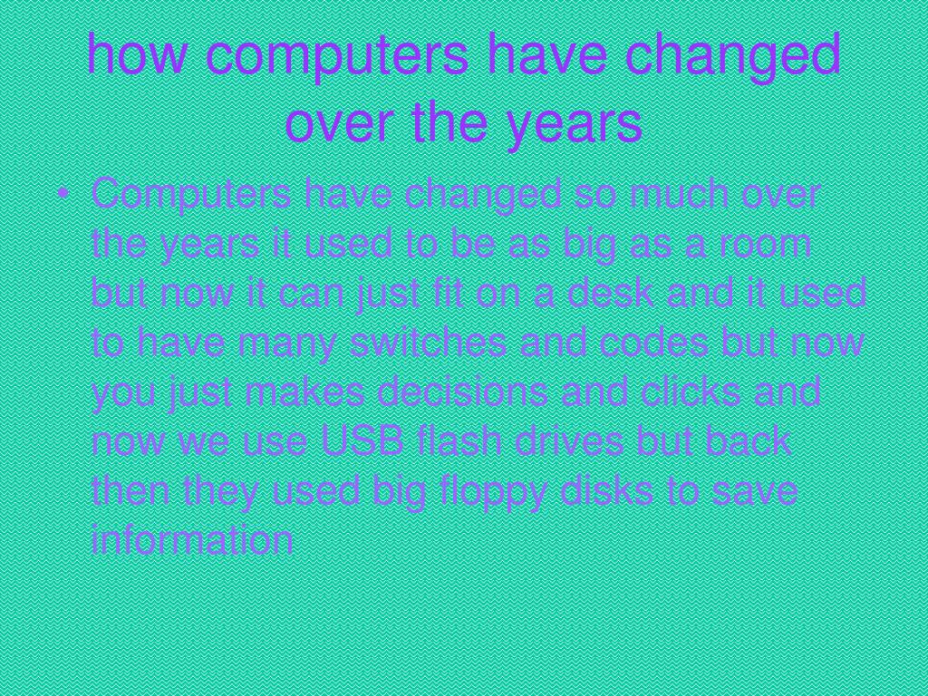 how computers changed the world essay