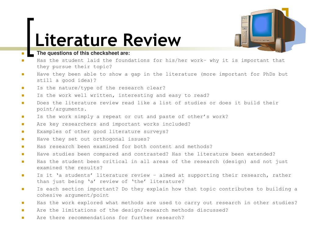 literature review of surveys