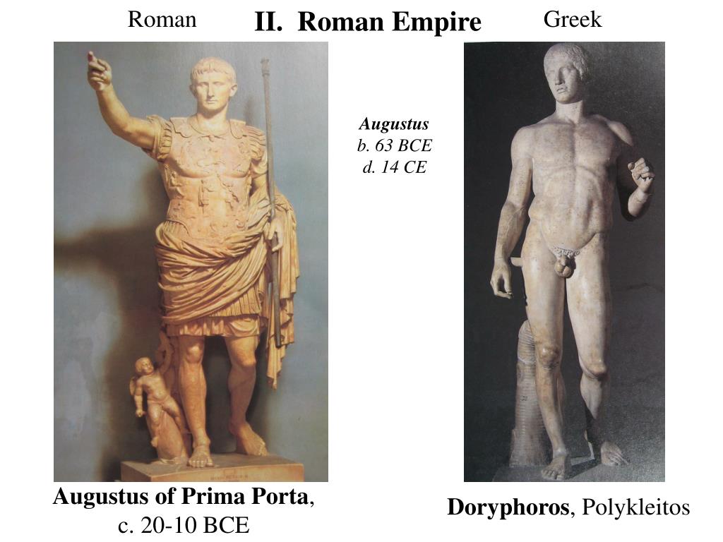 greek and roman art comparison