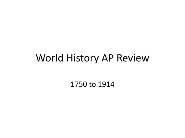 world history ap review n.
