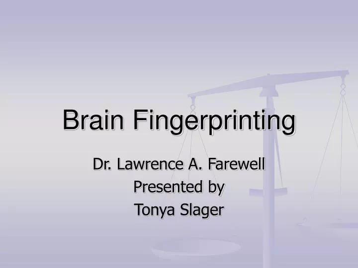 brain fingerprinting n.