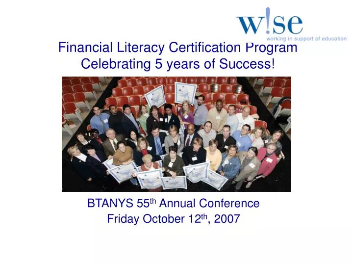 financial literacy certification program celebrating 5 years of success n.
