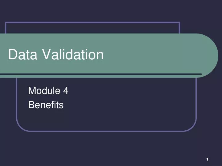 data validation presentation