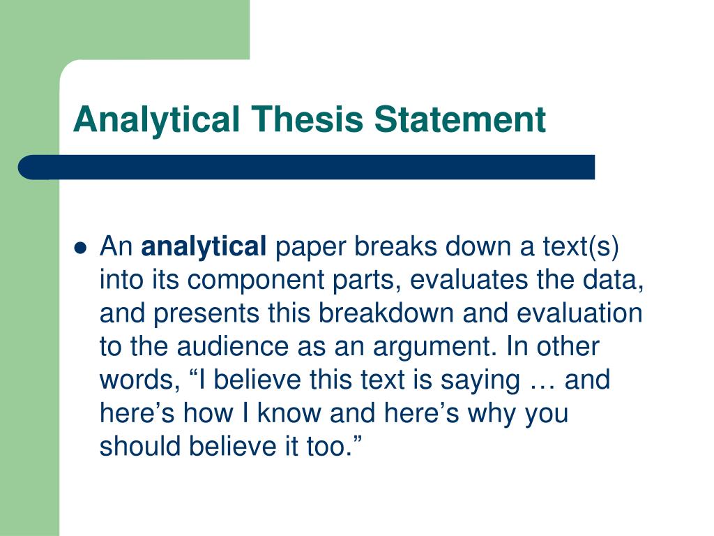 thesis statement examples for analytical essay
