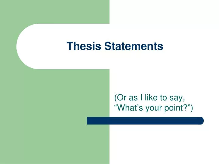 thesis statements n.