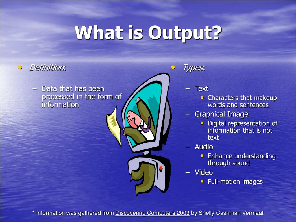 output means in research