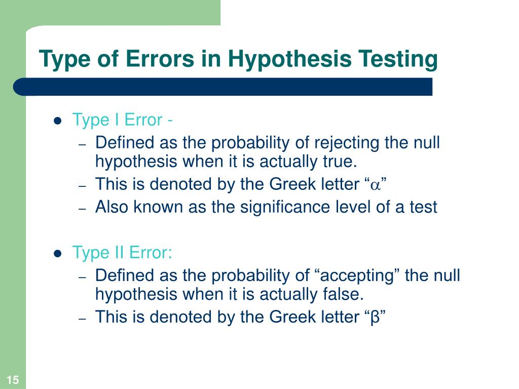 examples of errors hypothesis testing