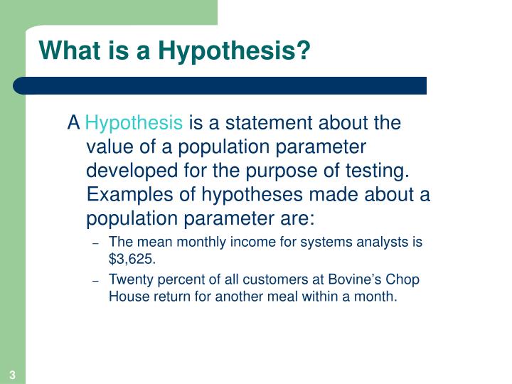 hypothesis statement purpose
