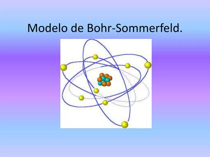 PPT - Modelo de Bohr-Sommerfeld. PowerPoint Presentation, free download -  ID:538340