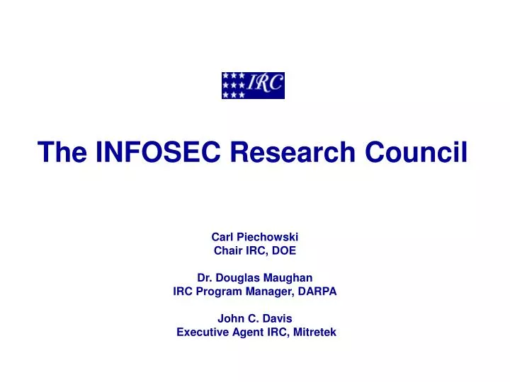 the infosec research council n.