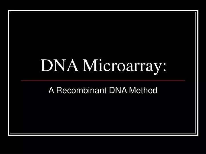 dna microarray n.