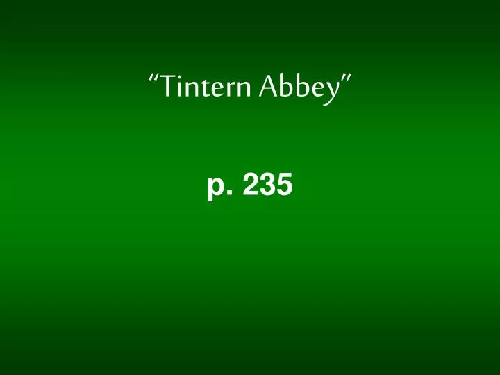 tintern abbey n.