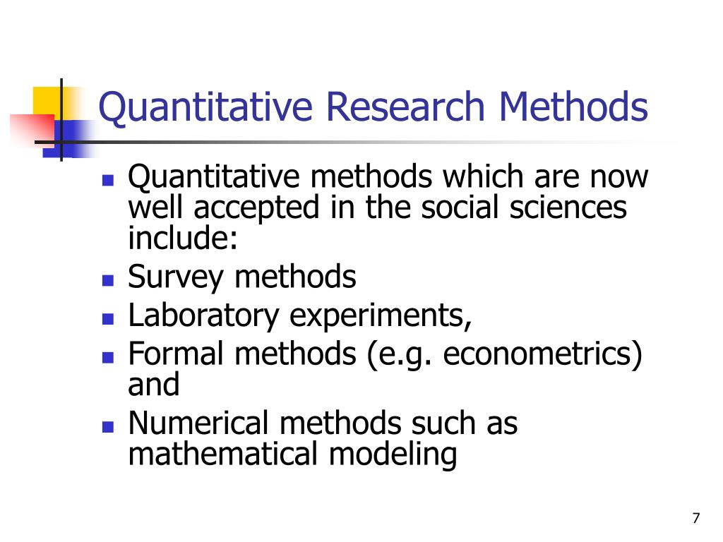importance of quantitative research anthropology