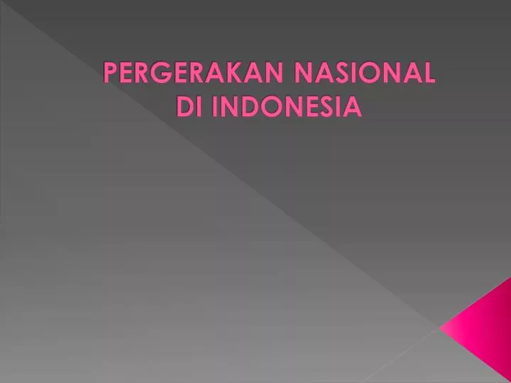 pergerakan nasional di indonesia n.