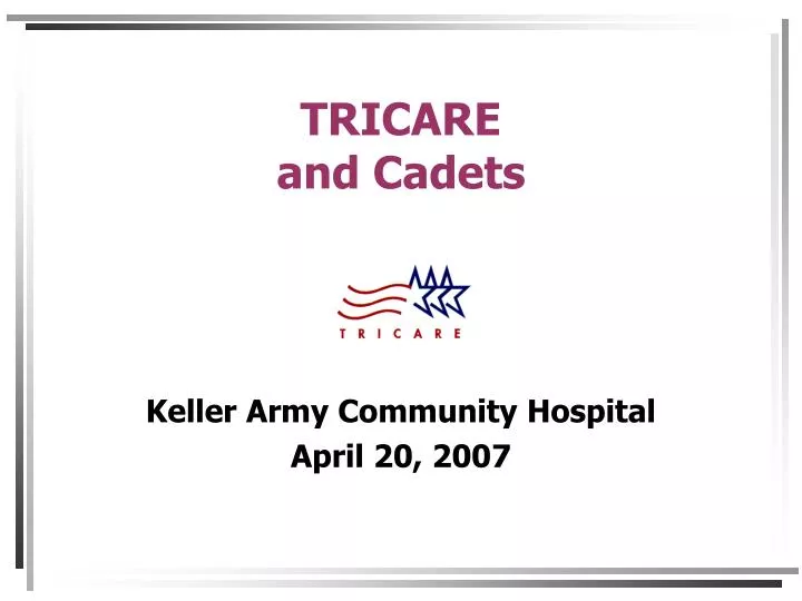 tricare and cadets n.