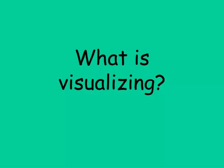 visualize definition