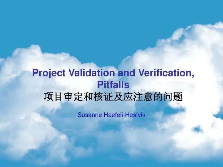 project validation and verification pitfalls n.