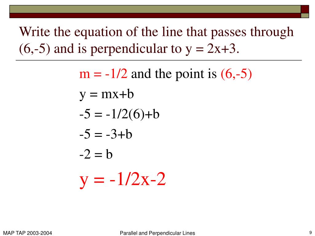 PPT - 29.29 Parallel and Perpendicular Lines PowerPoint Presentation