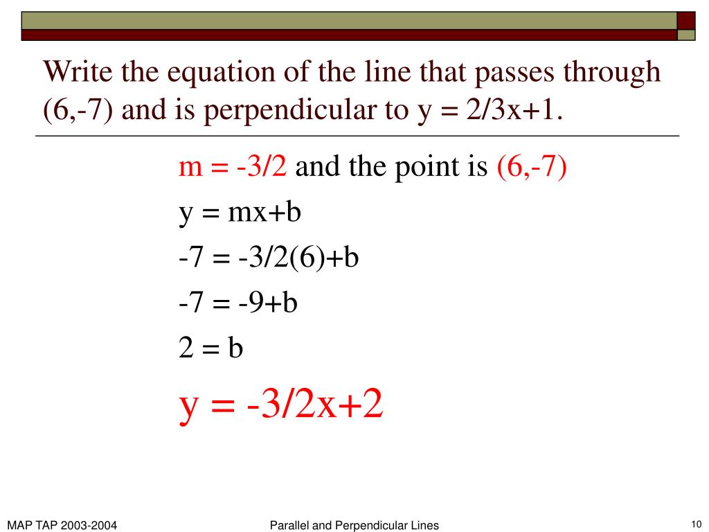 PPT - 19.19 Parallel and Perpendicular Lines PowerPoint Presentation